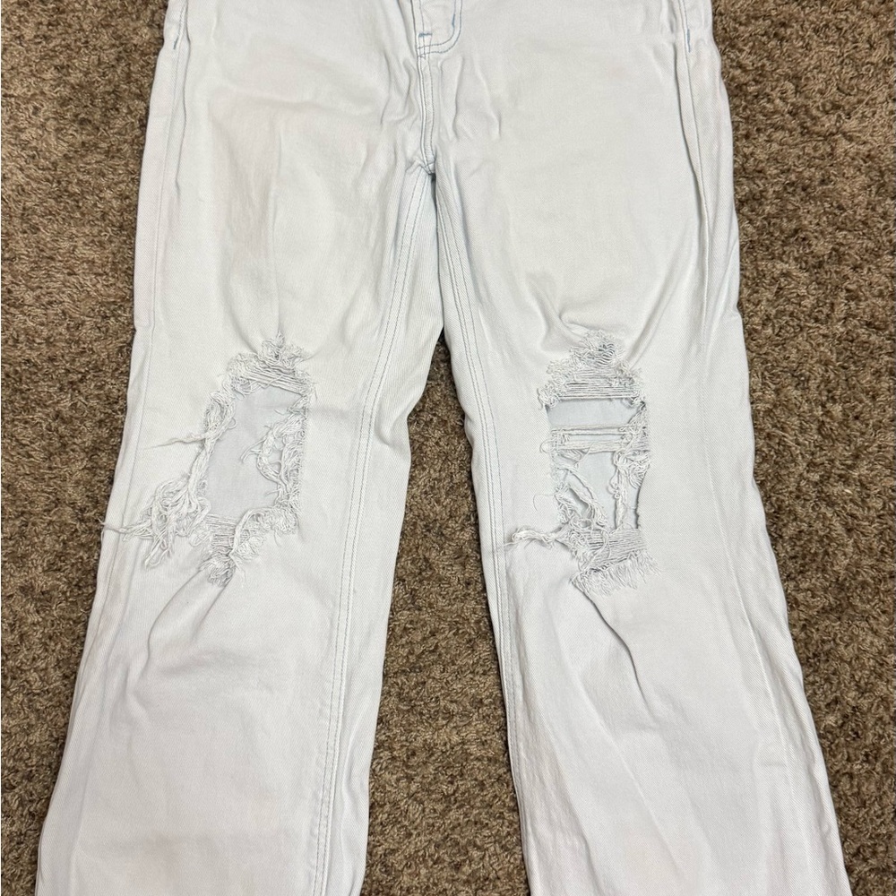 Stylish Light Blue Distressed Women Jeans